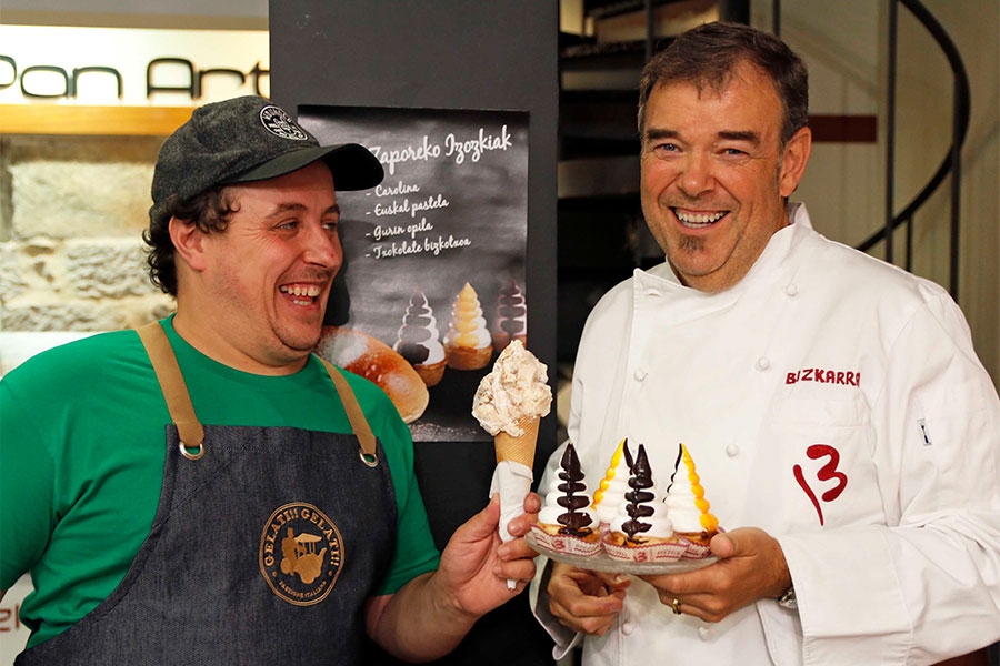 Gelati Gelati y Bizkarra presentan helados pasteleros a partir de dulces típicos de Bizkaia