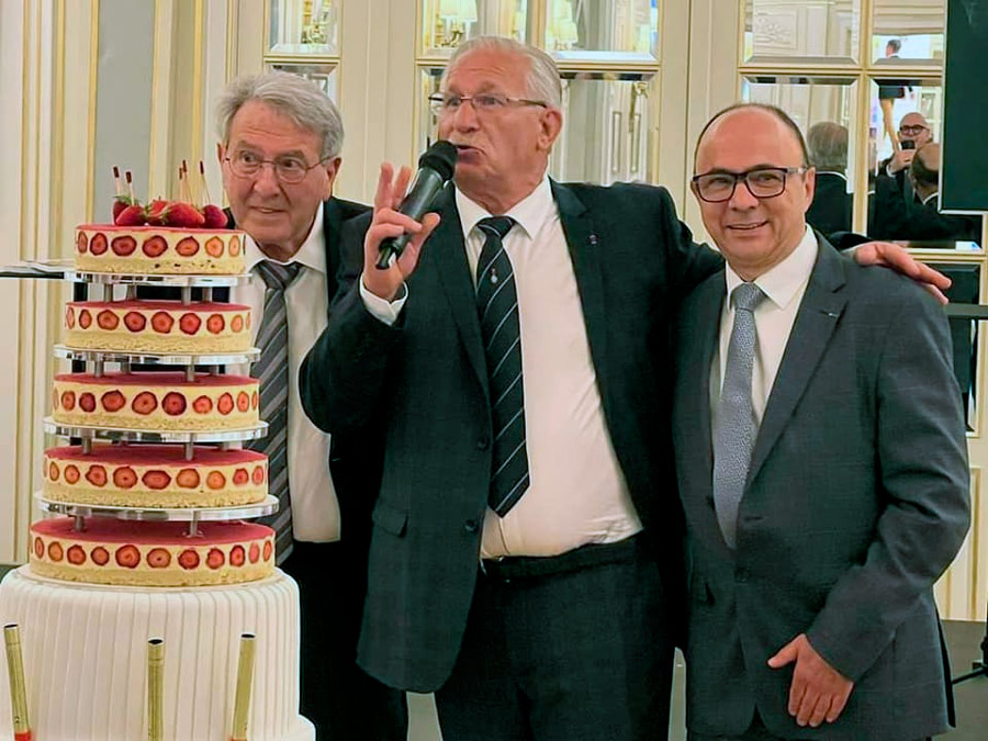 Presidentes Jean-Claude David, Daniel Menand y Bruno Aim