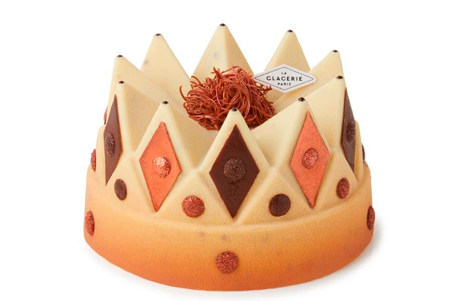 La original corona de Reyes helada de La Glacerie Paris
