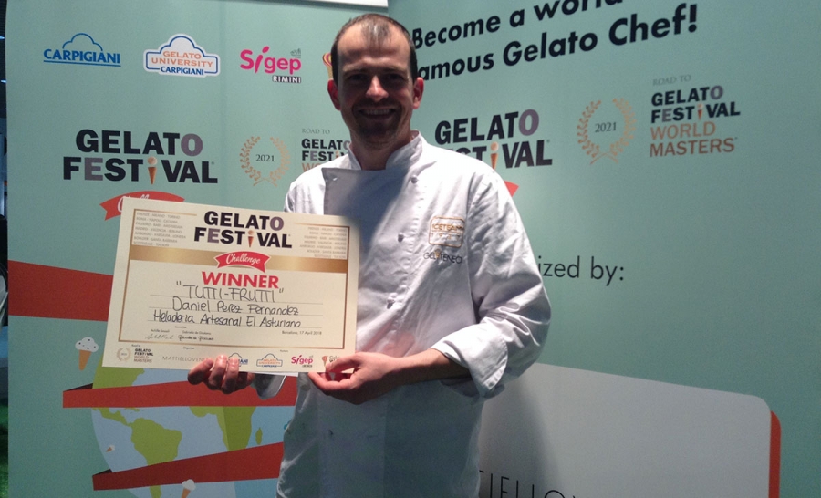 Dani Pérez revisita el tutti frutti desde Asturias, en el Gelato Festival Challenge