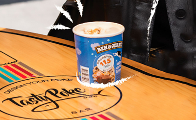 Imagen de La gama de helados bajos en calorías de Ben&Jerry's, ahora en Tasty Poke