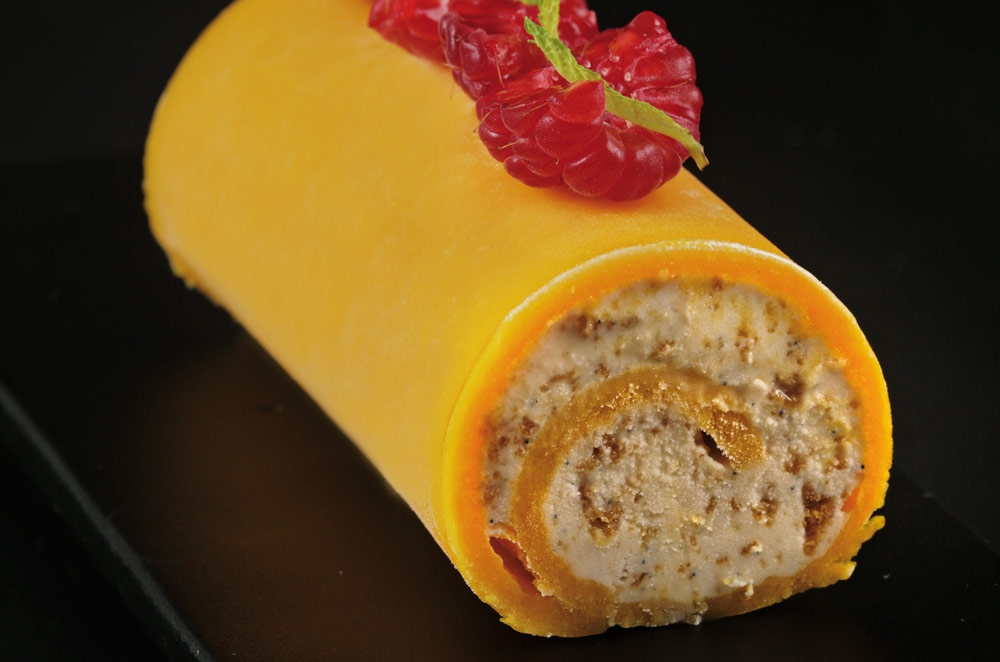 Solero de vainilla, pan de especias y mango Solero de vainilla, pan de especias y mango