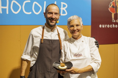 Imagen de Gran éxito de las sesiones de heladería-chocolate de Geco en Eurochocolate